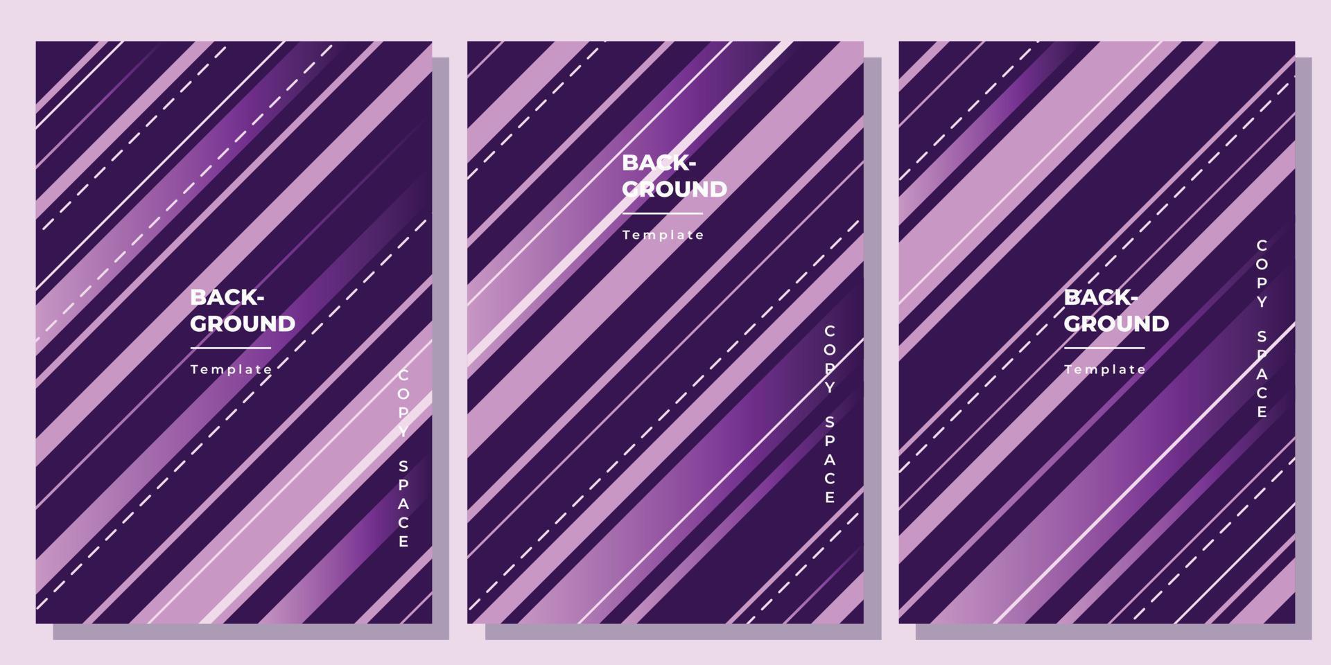 Geometric background template set copy space for poster, flyer, booklet, brochure, leaflet, or pamphlet. Colorful lines background design. vector