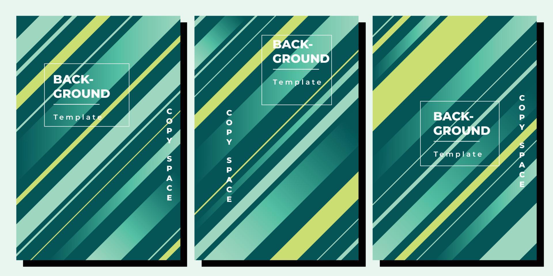 Geometric background template set copy space for poster, flyer, booklet, brochure, leaflet, or pamphlet. Colorful lines background design. vector