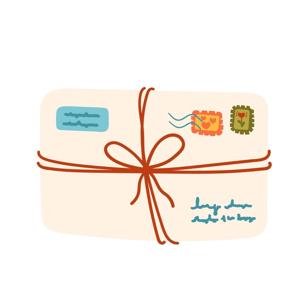 Happy Valentine's Day Envelope. Vector Illustration. Love letter icon