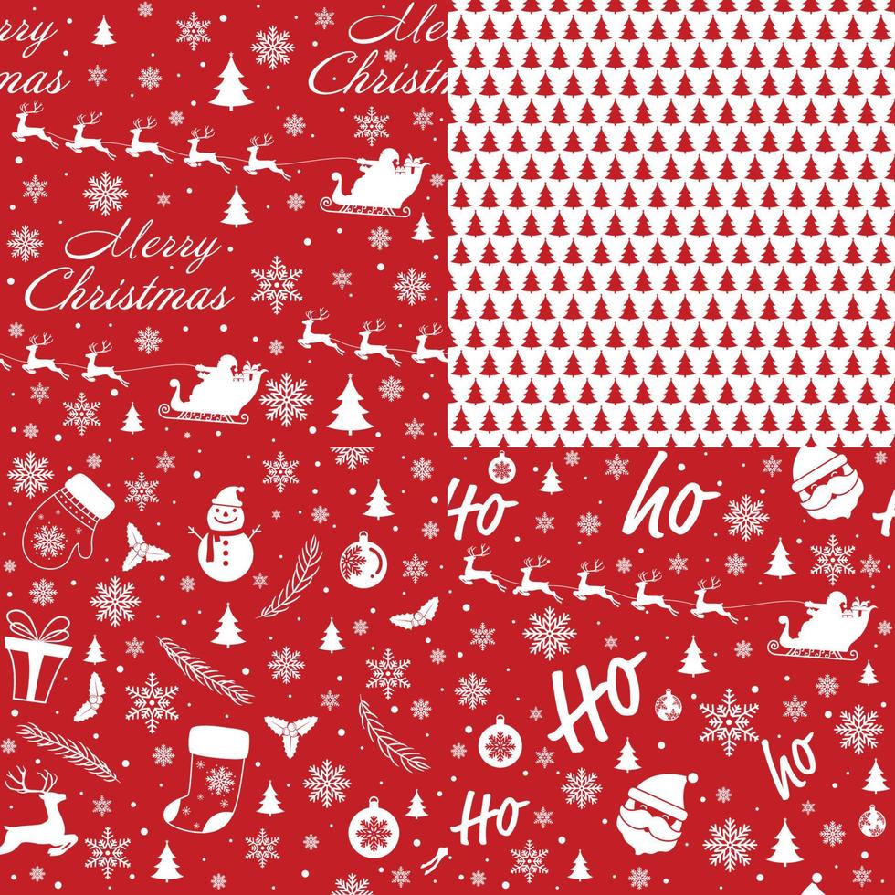 4 Christmas Pattern Template Design 18907452 Vector Art at Vecteezy