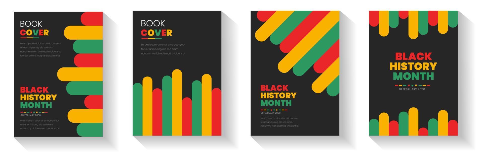 black history month book cover, card, Leaflet presentation, templates, layout in A4 size. black history month portrait background. black history month 2023 book cover or banner design template. vector