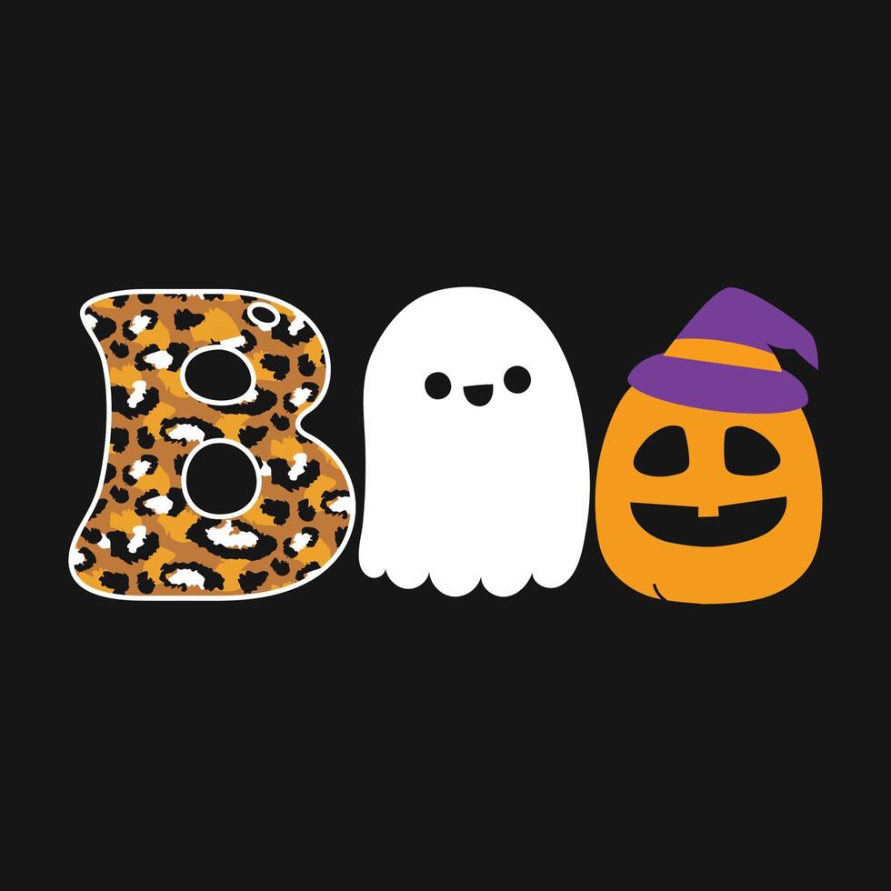 Boo Pumpkins Halloween T-shirt vector