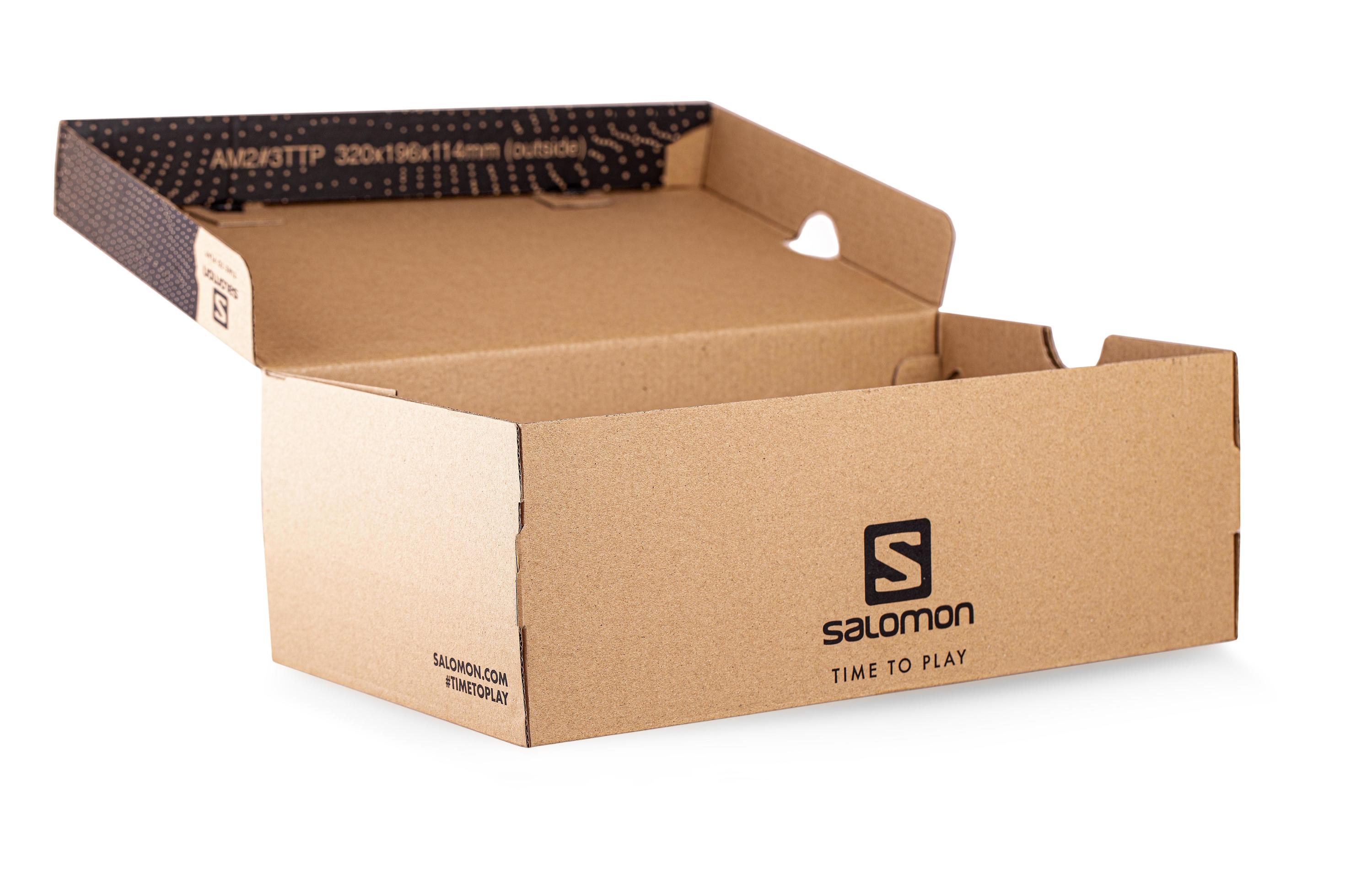 KAMCHATKA, RUSSIA - JANUARY 16, 2023- Salomon Sign On Salomon Shoe Box