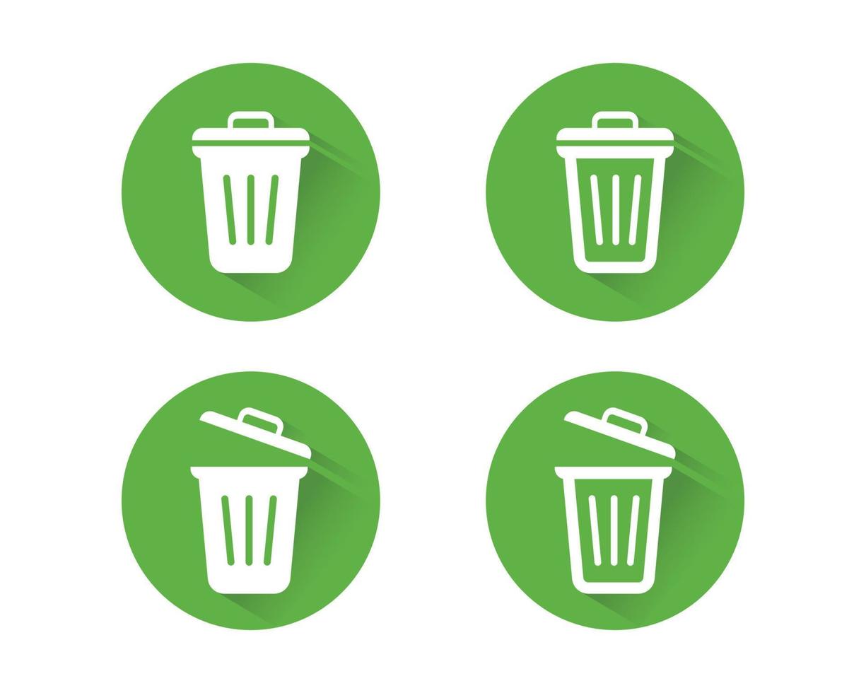 Trash bin vector icon. Recycle bin icon symbol. Dustbin icon in trendy flat design