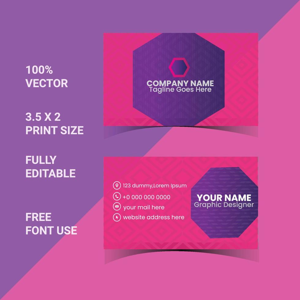 creative modern business card design template vector