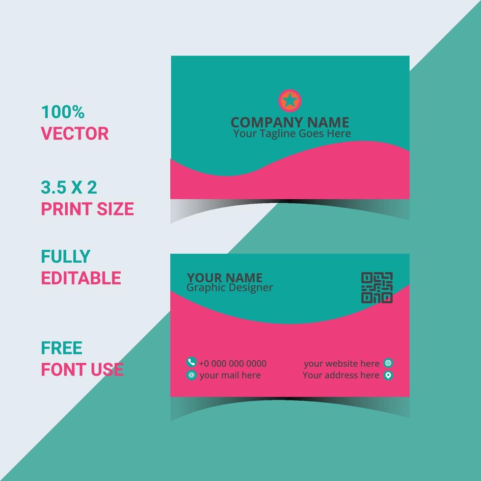 creative modern business card design template vector