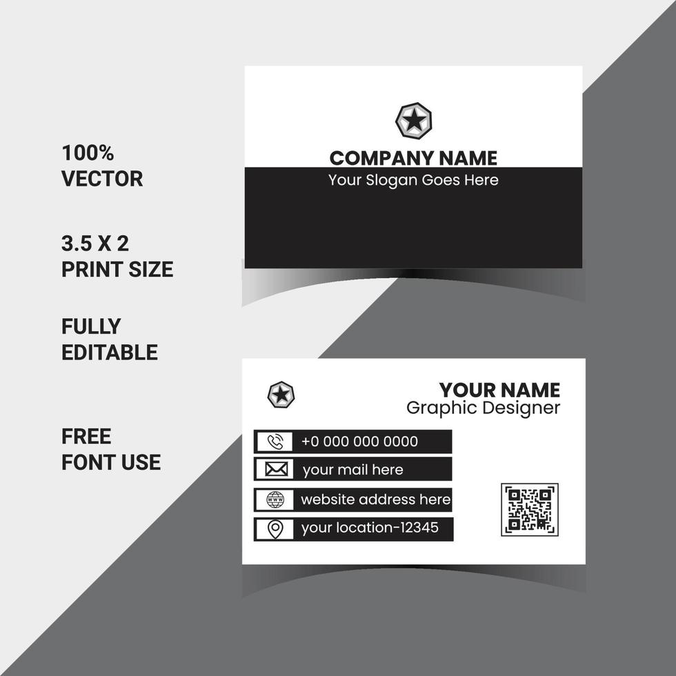 creative modern business card design template vector