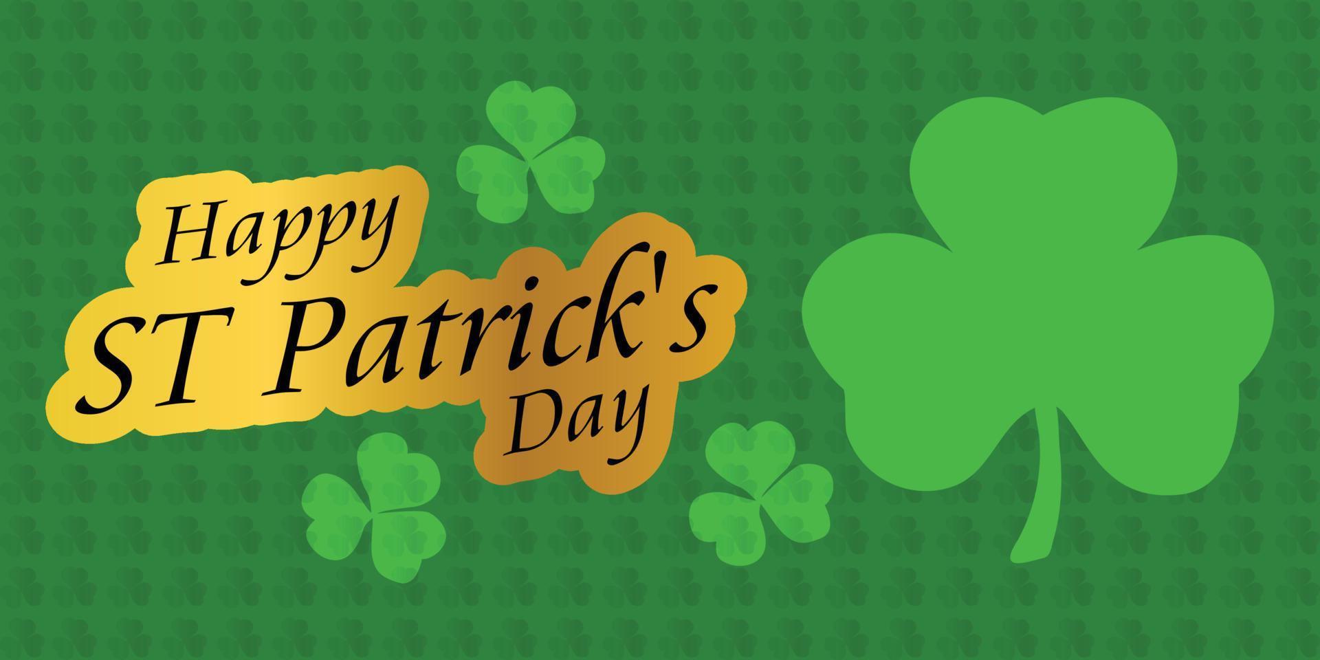 Happy Saint Patrick's Day Vector Illustration with shamrock leaves background, Patrick's Day is fixed on 17th March every year