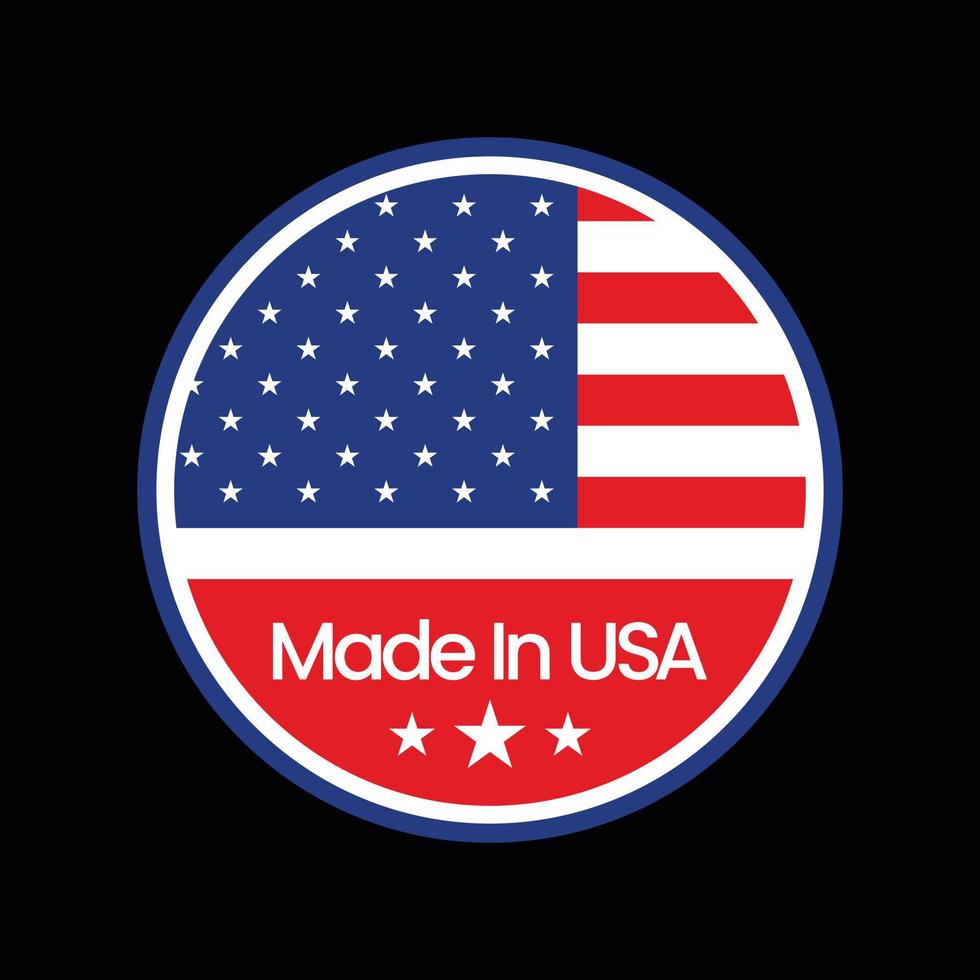 Made in USA icon vector, United State of America flag vector