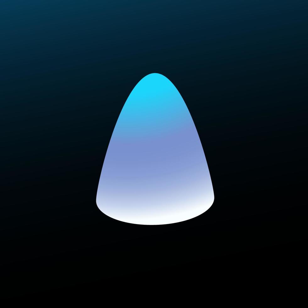 Neon geometric futuristic figure on a dark background vector