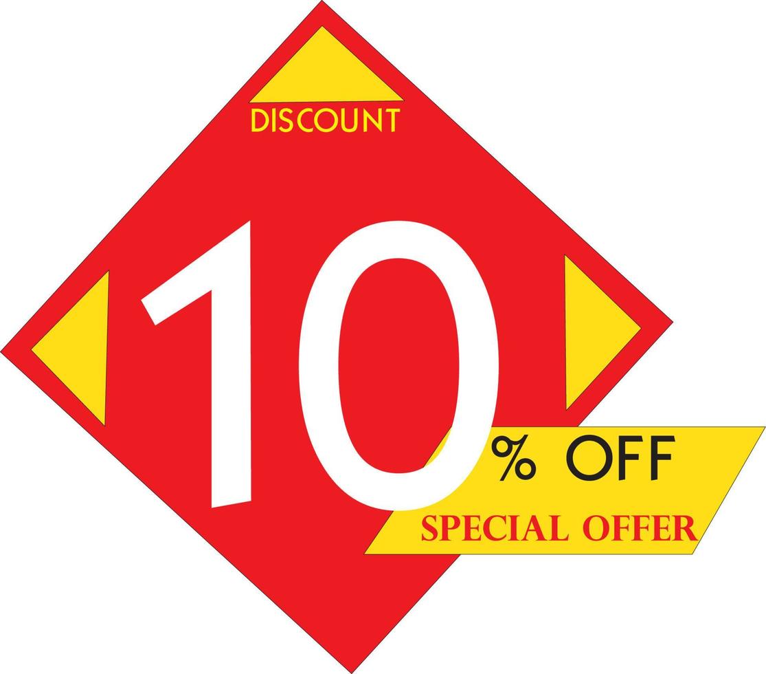 10 percent discount sign icon.Sale symbol. Special offer label Free Vector