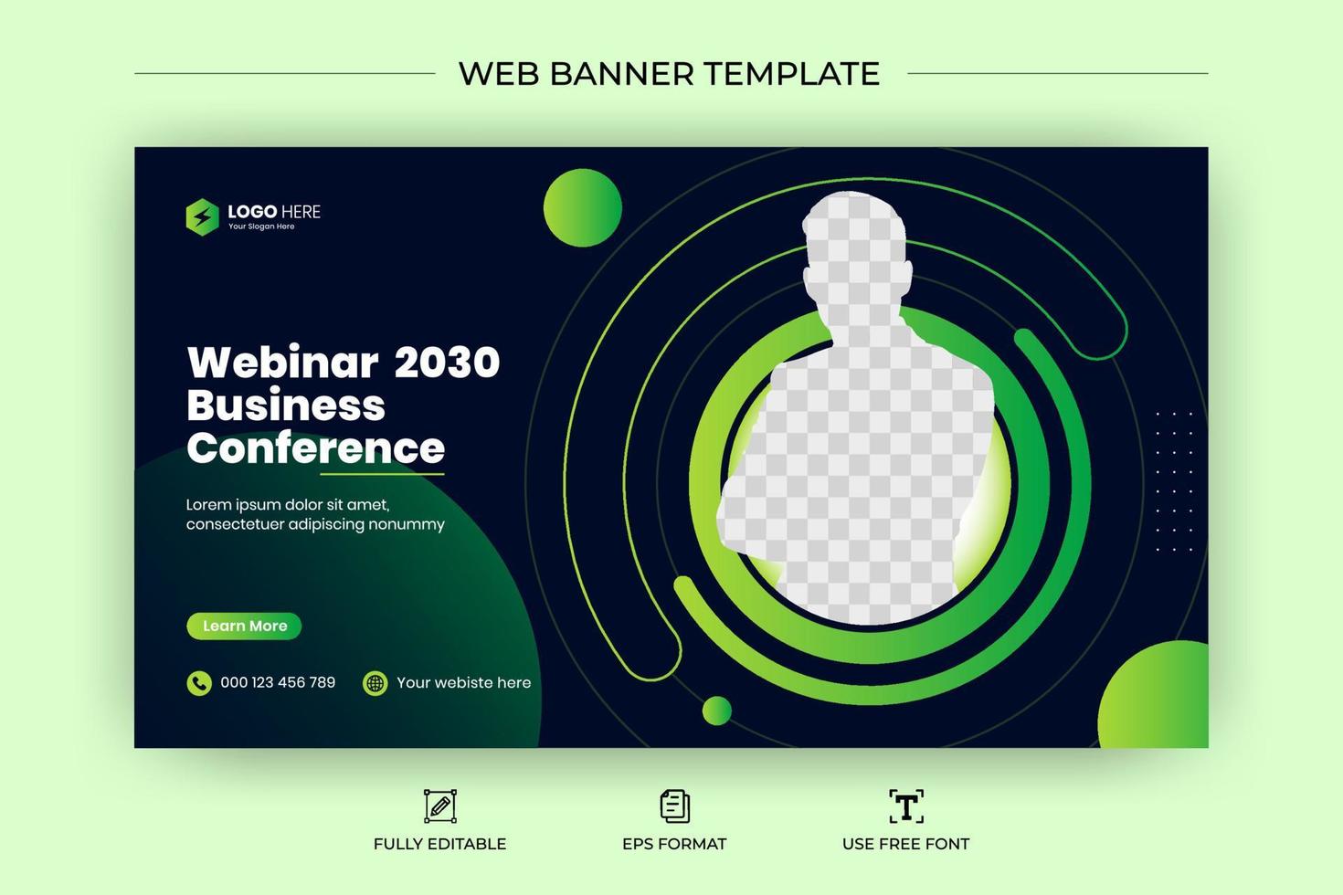 Creative corporate business social media cover web banner and video thumbnail template vector