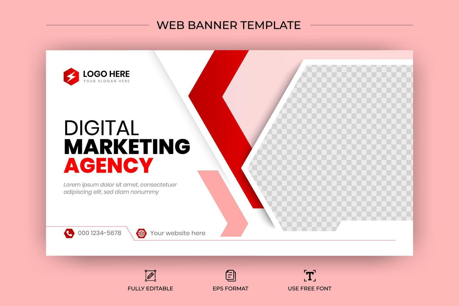 Creative corporate business social media cover web banner and video thumbnail template vector