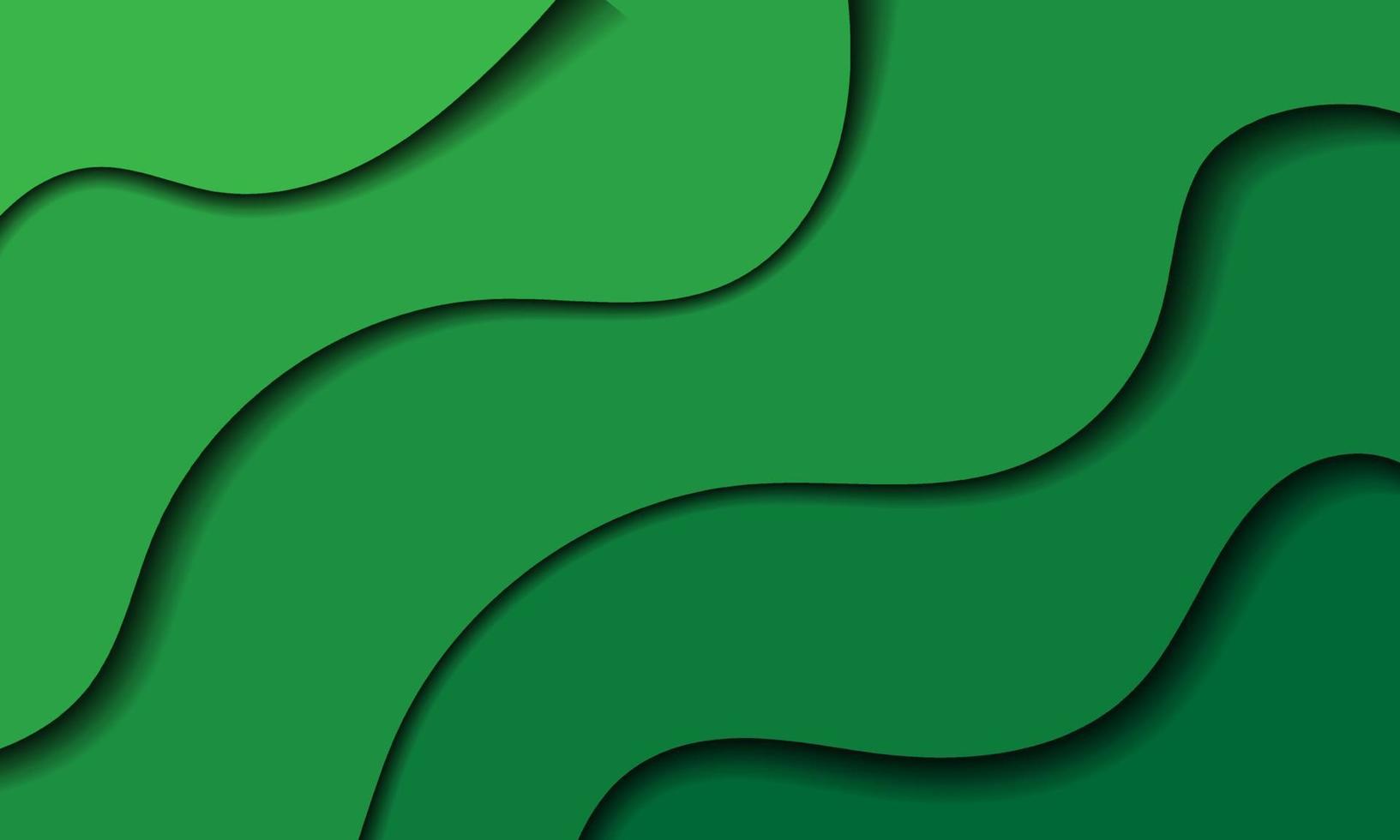 Abstract Green business wavy papercut abstract background. vector illustration for web