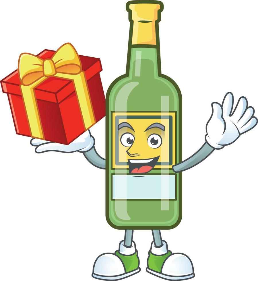 Cartoon Whiskey Bottle vector