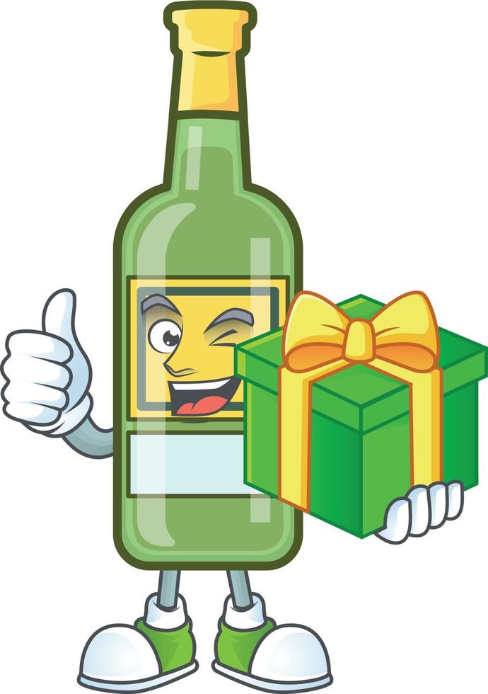 Cartoon Whiskey Bottle vector