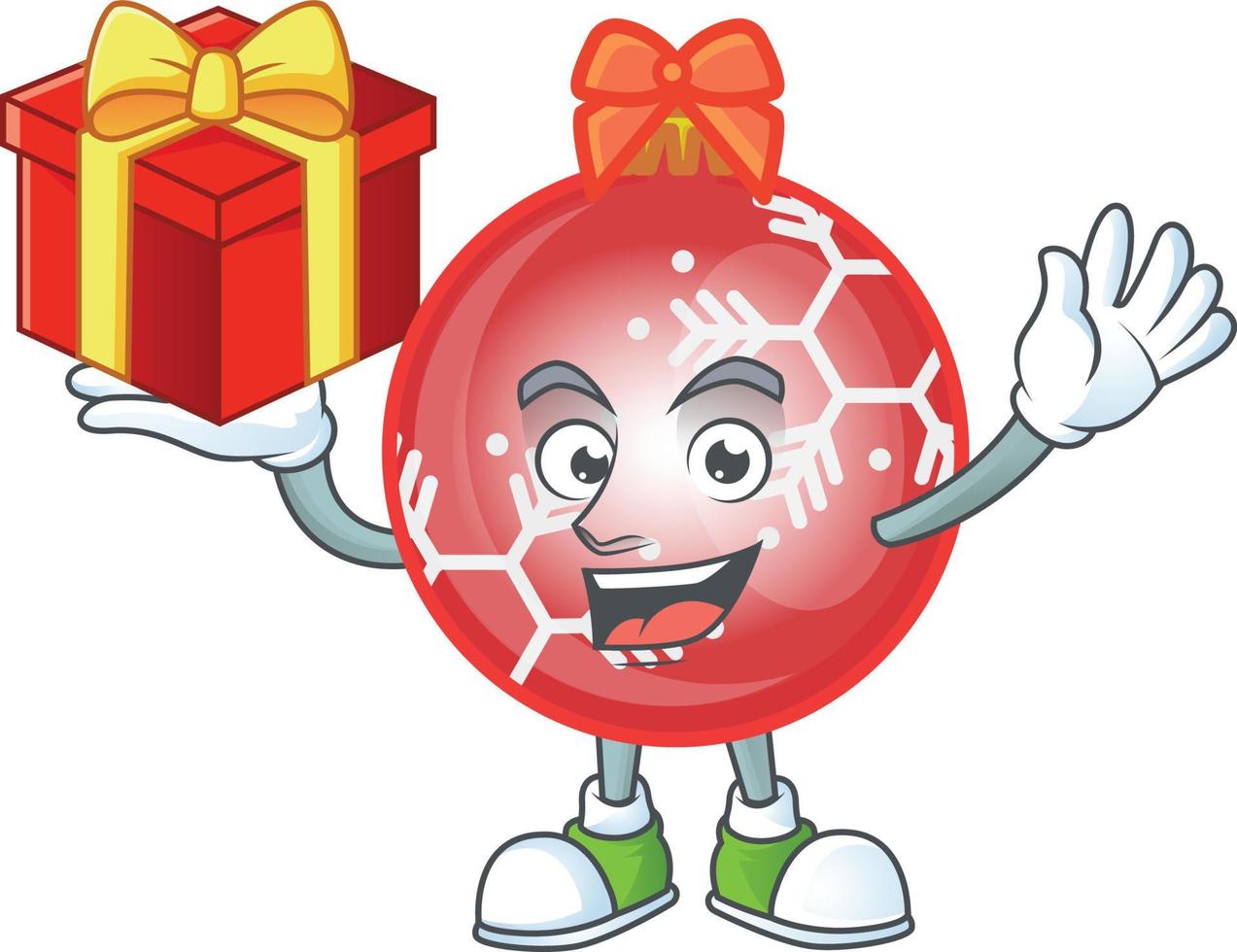 bola roja de navidad vector