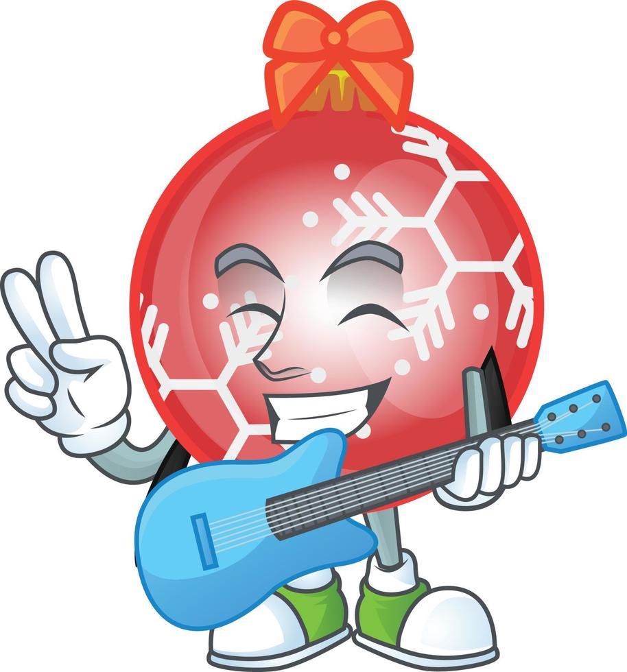 bola roja de navidad vector