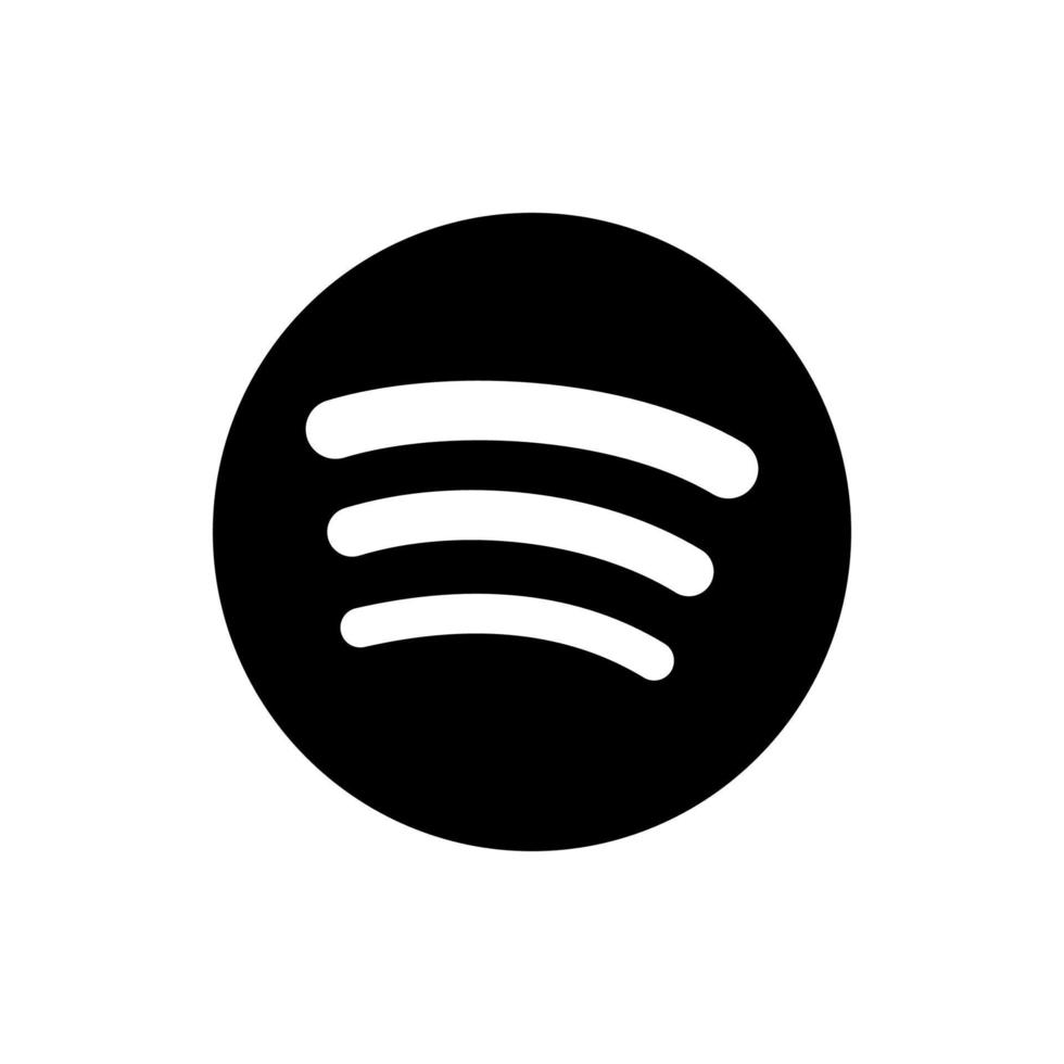 vector de logotipo de spotify negro, símbolo de spotify negro, vector libre de icono de spotify negro