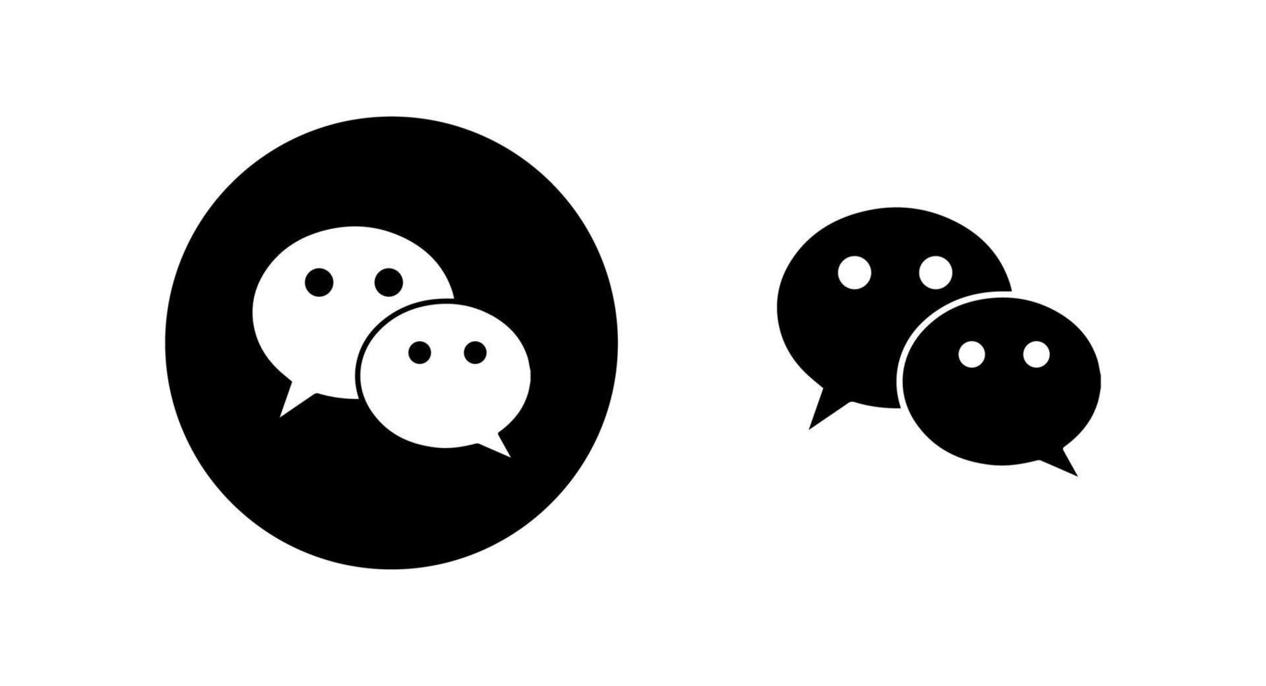 wechat logo, wechat icon free vector