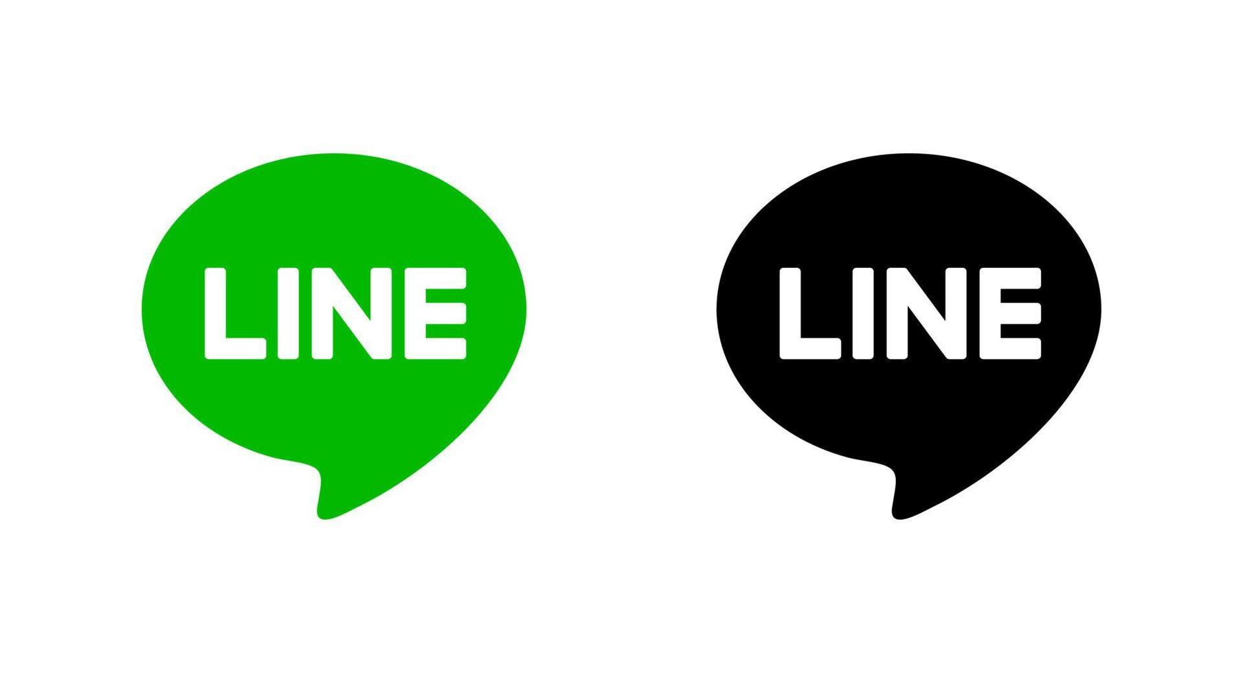 Line app logo, Line app symbol, Line icon free vector 18910745 Vector