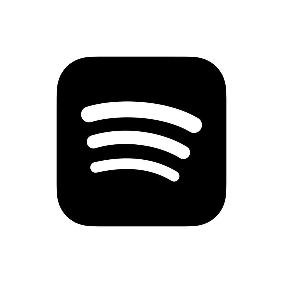 Black Spotify logo vector, Black Spotify symbol, Black Spotify icon free vector