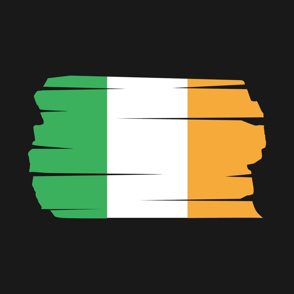 pincel de bandera de irlanda vector