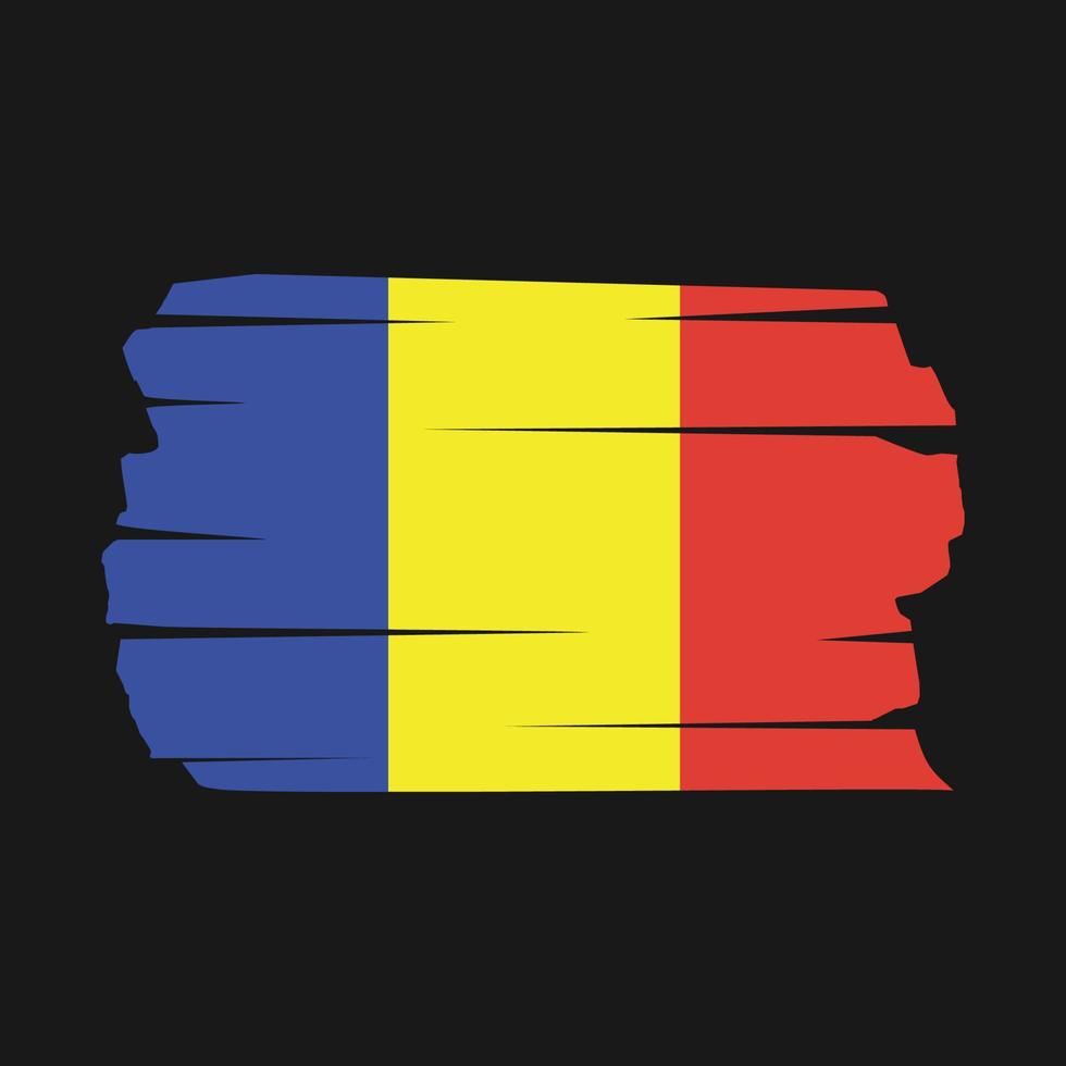 Romania Flag Brush vector