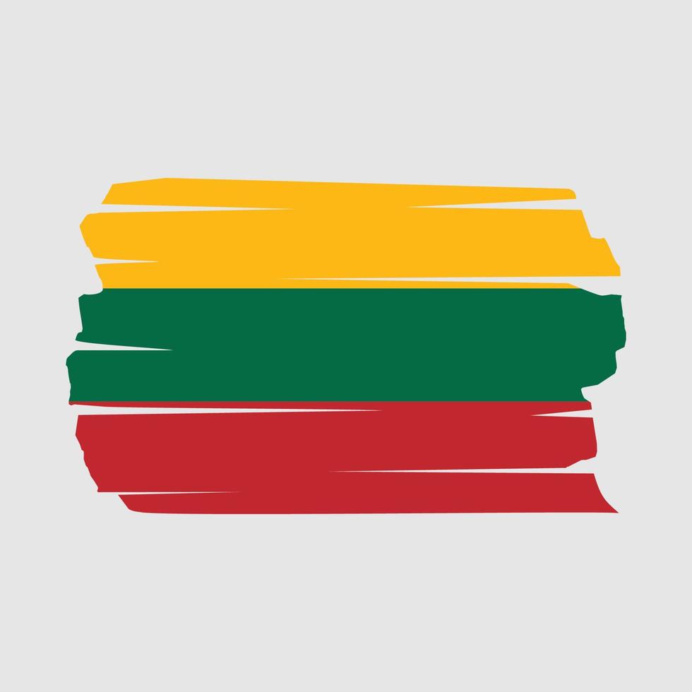 Lithuania Flag Brush vector