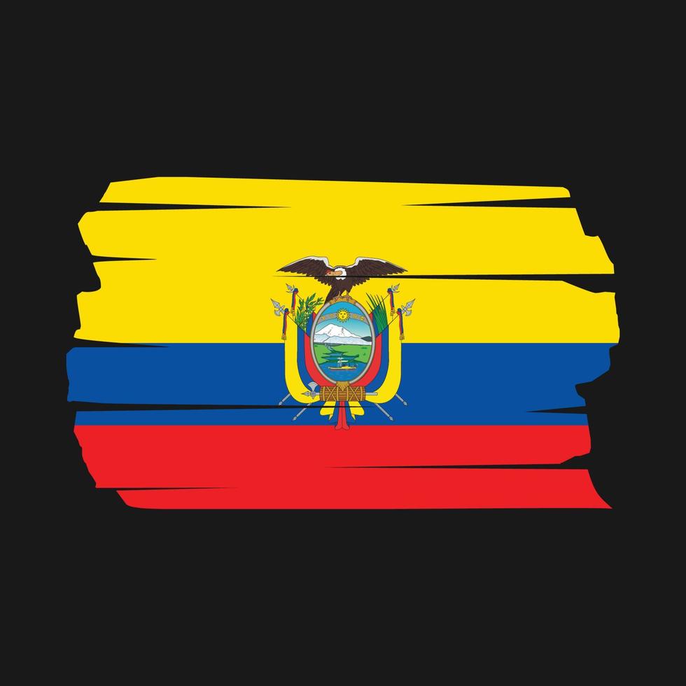 Ecuador Flag Brush vector