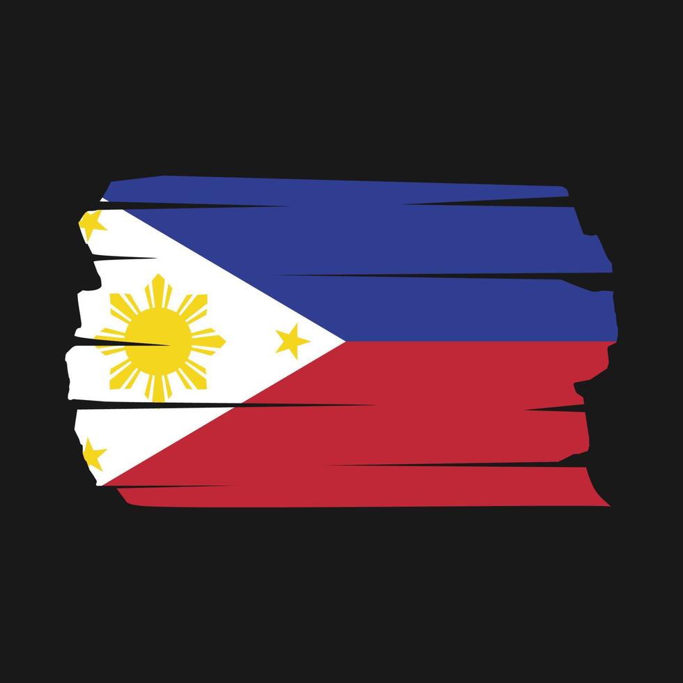 Philippines Flag Brush vector