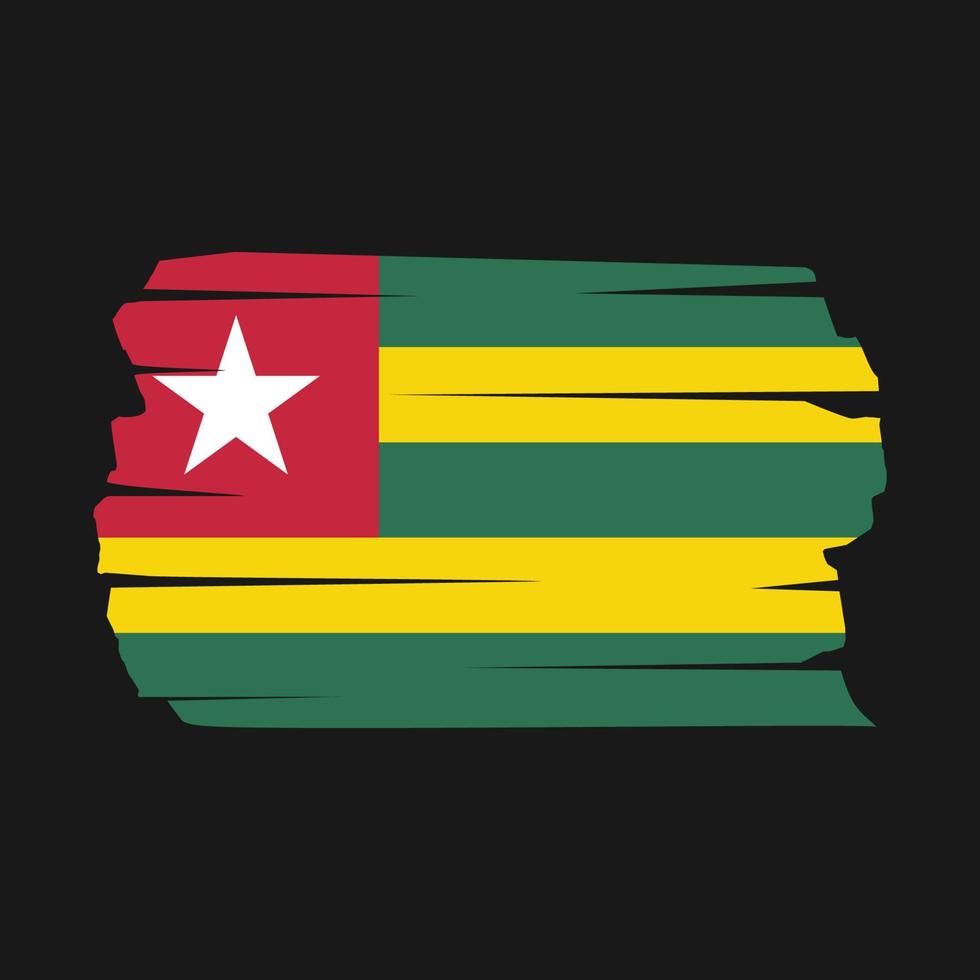 Togo Flag Brush vector