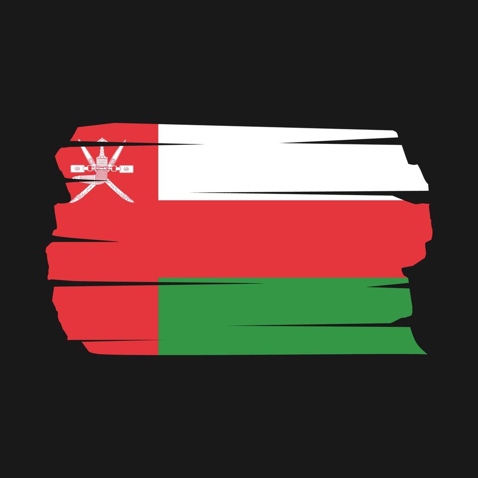 Oman Flag Brush vector