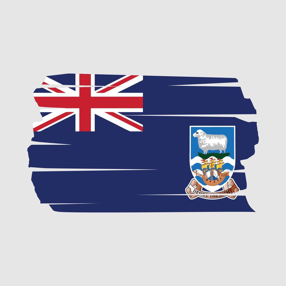 cepillo de la bandera de malvinas vector