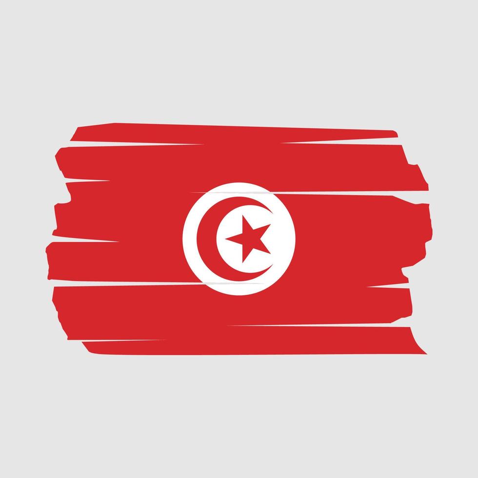 Tunisia Flag Brush vector