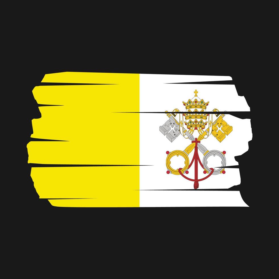 Vatican Flag Brush vector