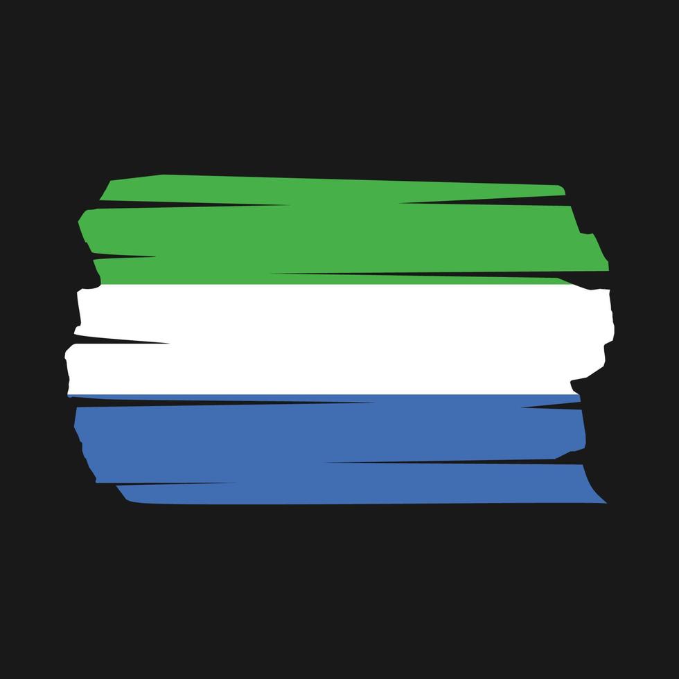 Sierra Leone Flag Brush vector