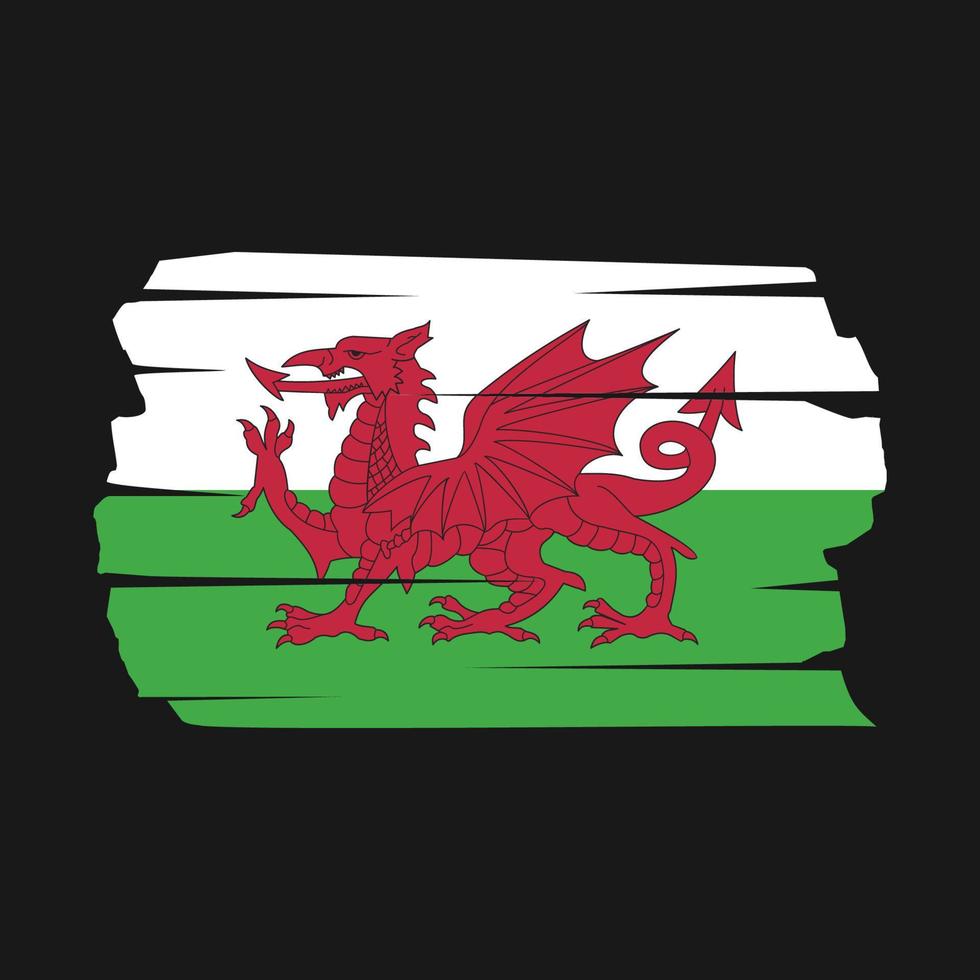 Wales Flag Brush vector