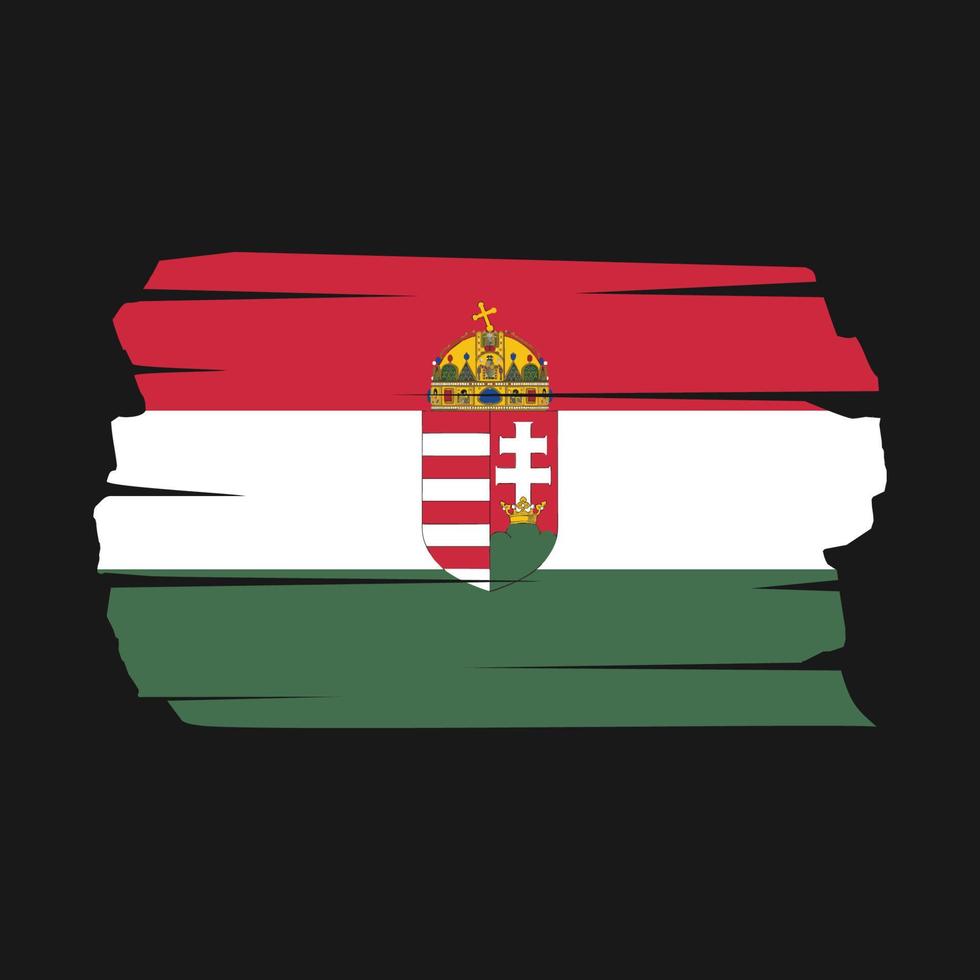 Hungary Flag Brush vector