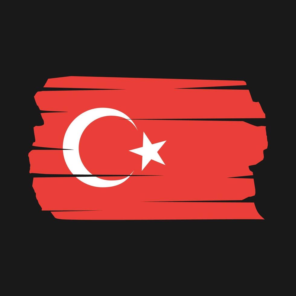 Turkey Flag Brush vector
