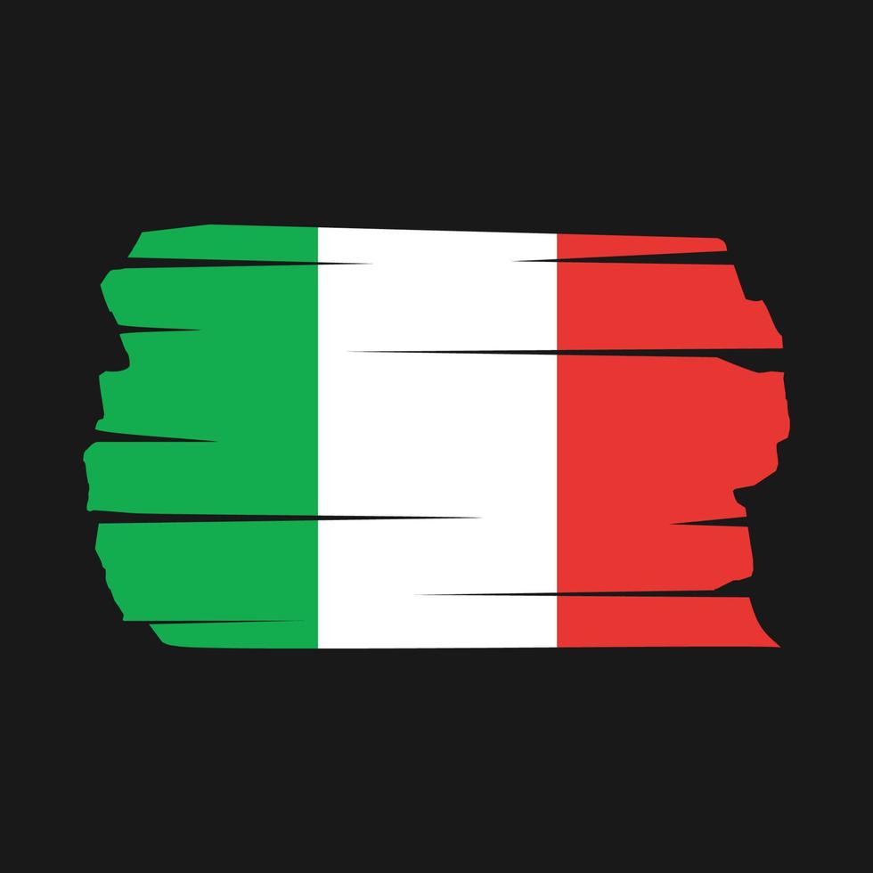 cepillo de bandera de italia vector