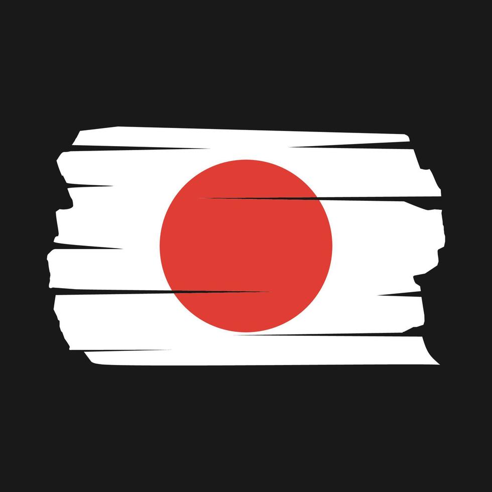 cepillo de bandera de japón vector