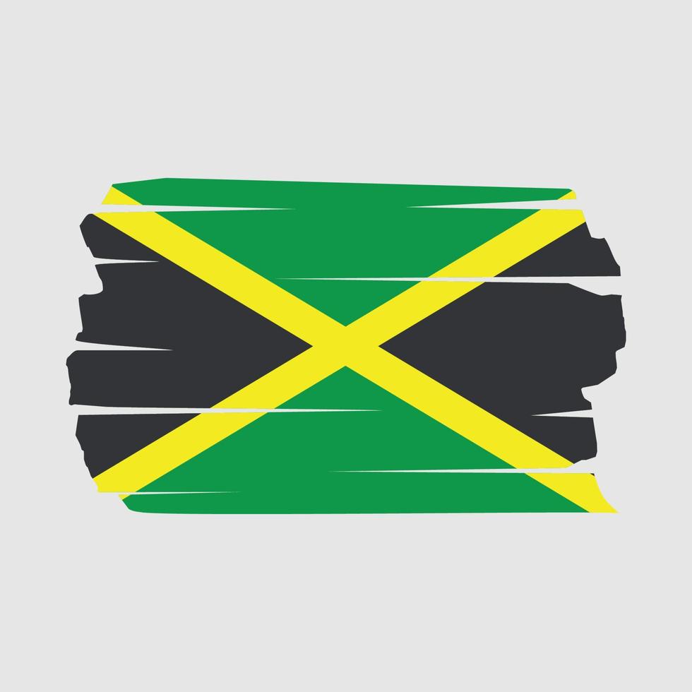 cepillo de bandera de jamaica vector