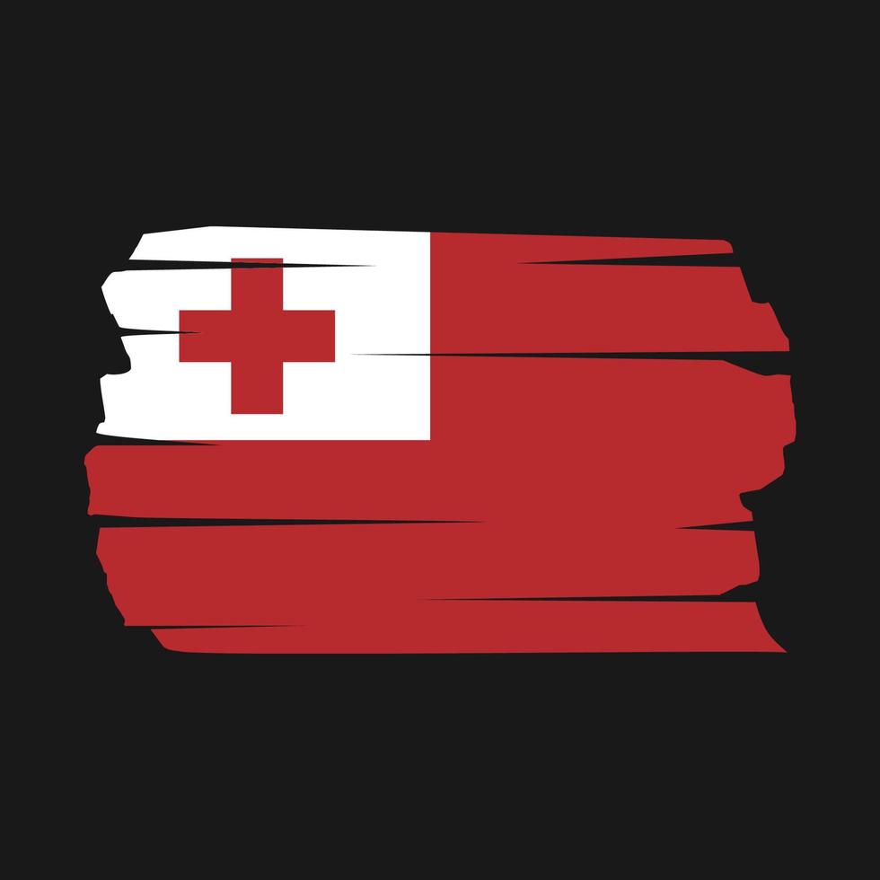 Tonga Flag Brush vector