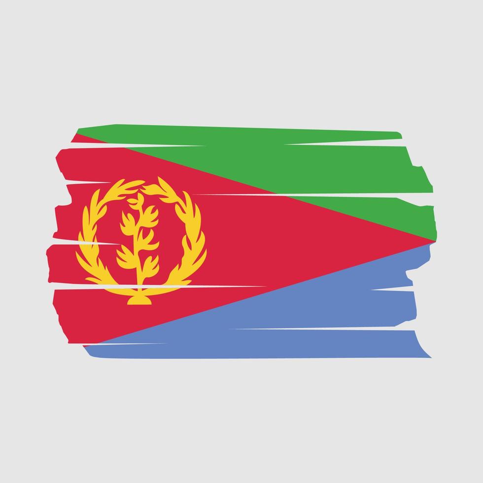 Eritrea Flag Brush vector