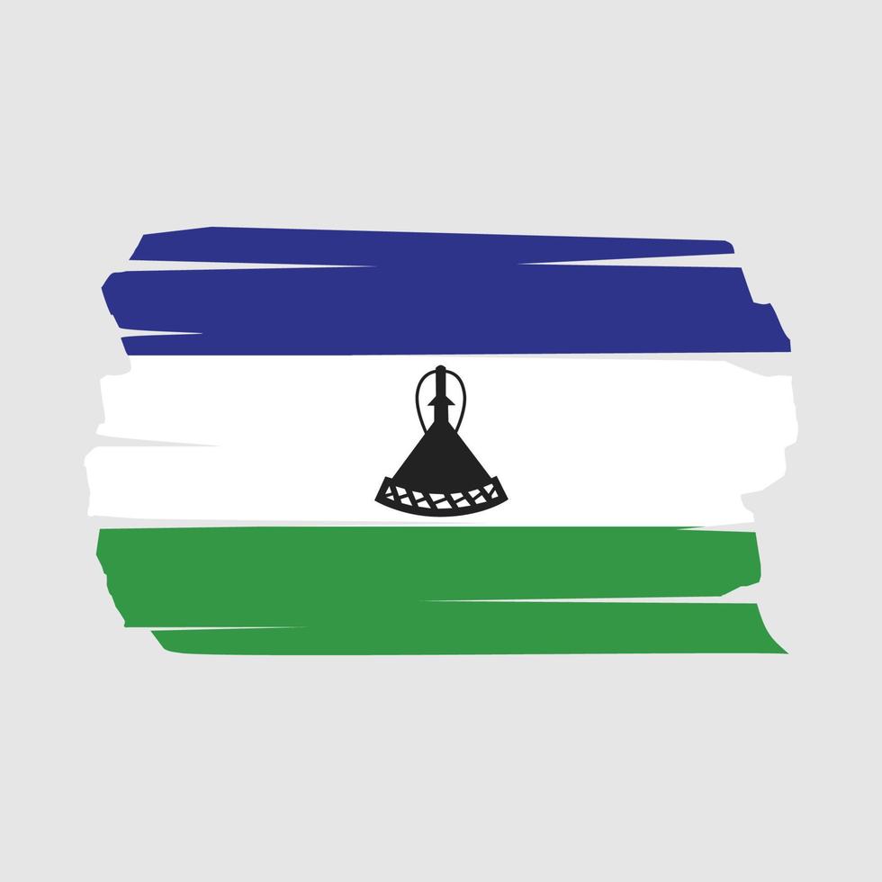 pincel de bandera de lesotho vector