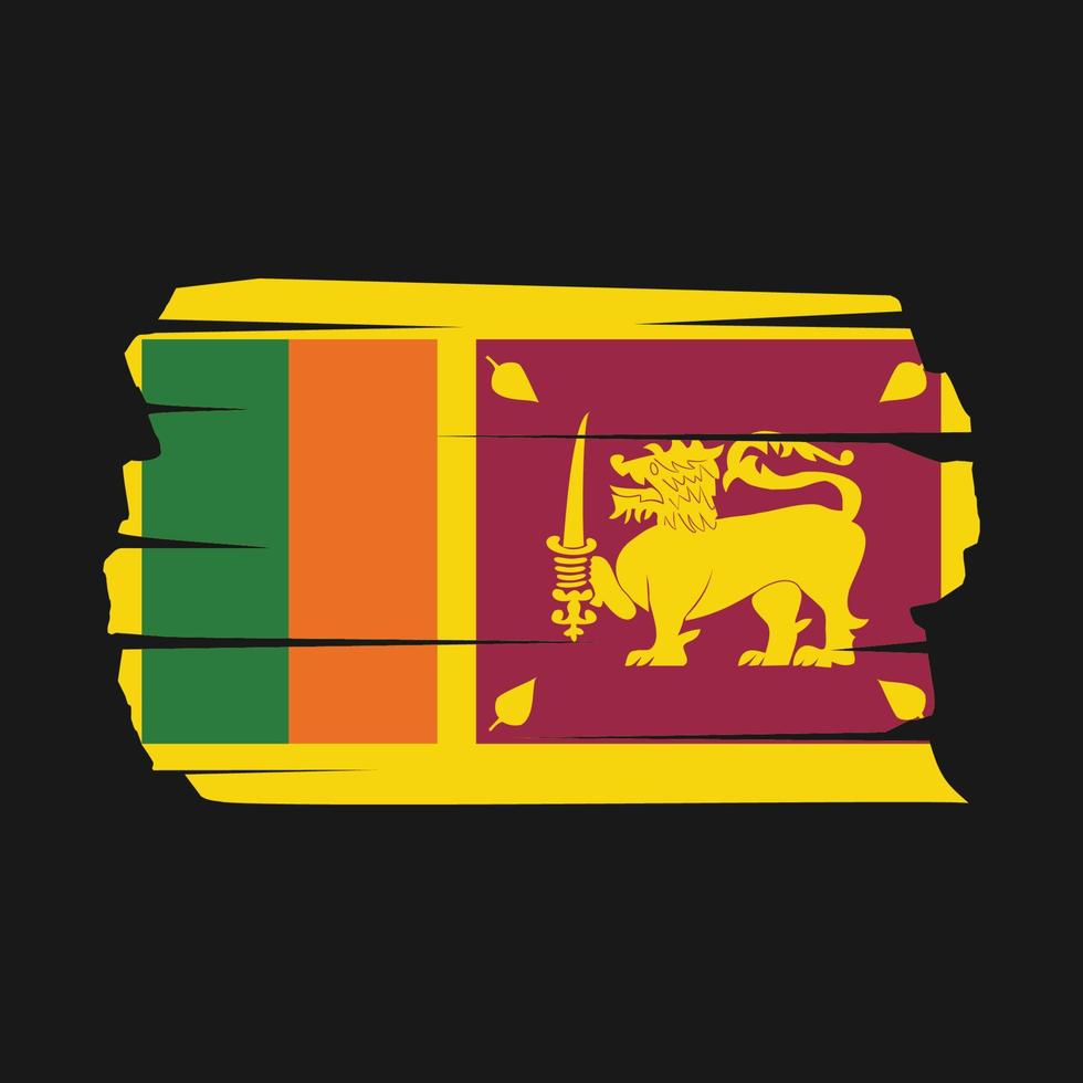 Sri Lanka Flag Brush vector