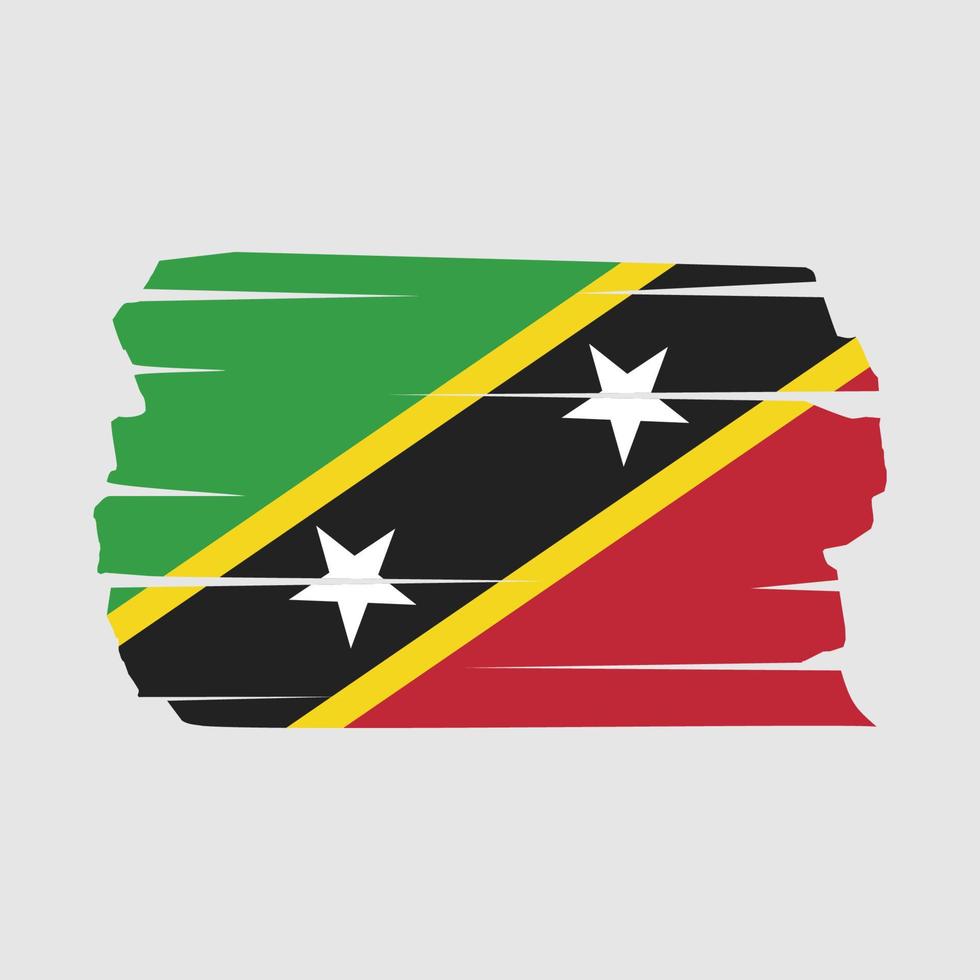 Saint Kitts Flag Brush vector
