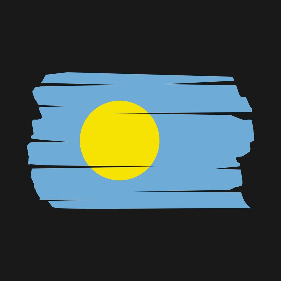 Palau Flag Brush vector