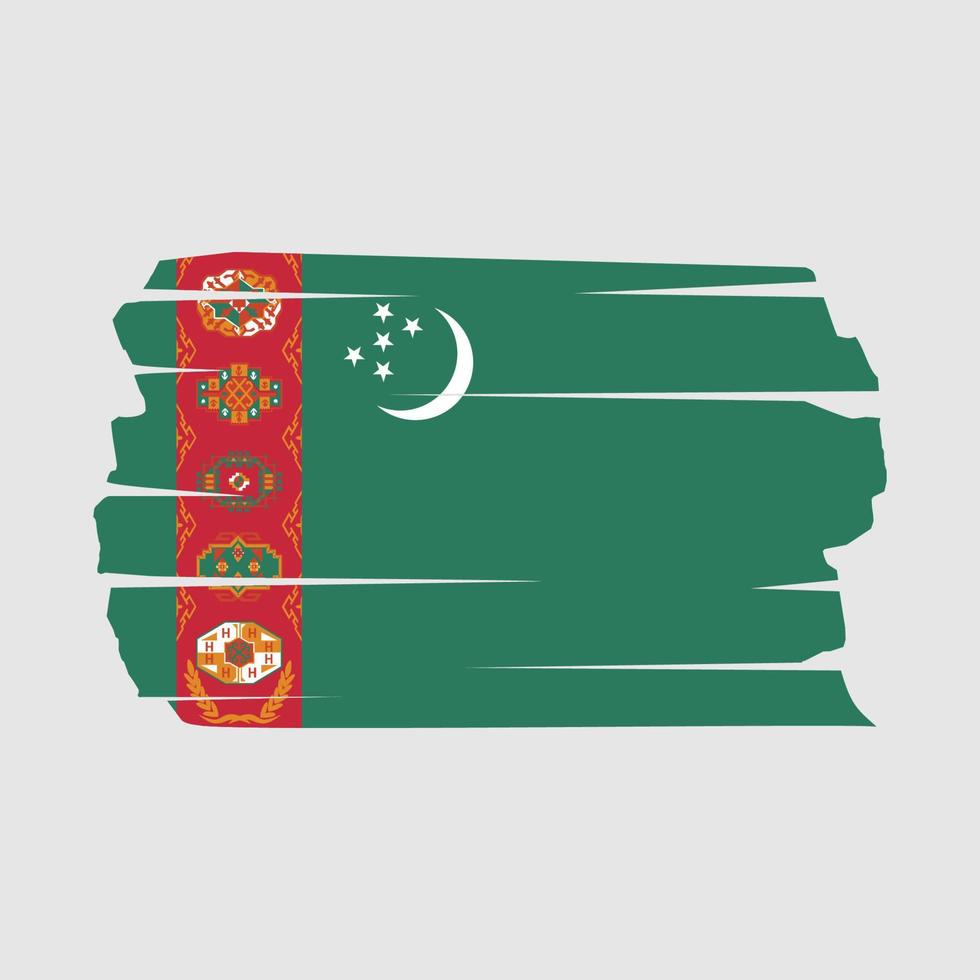 Turkmenistan Flag Brush vector